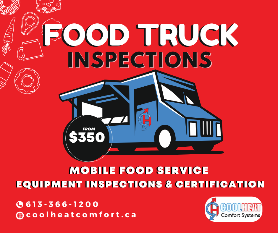 Food truck inspections offered by CoolHeat Comfort systems from $350